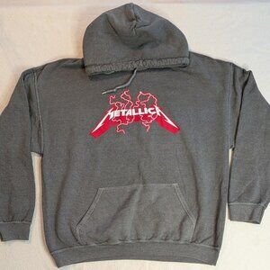 Men's Grey and Black Hoodie